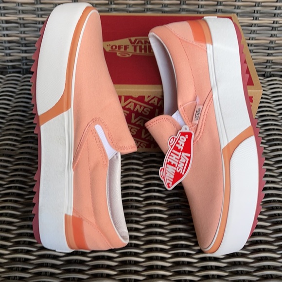 Vans Classic Slip-On S Pastel Peach Pearl/True White WMNS - Picture 12 of 16